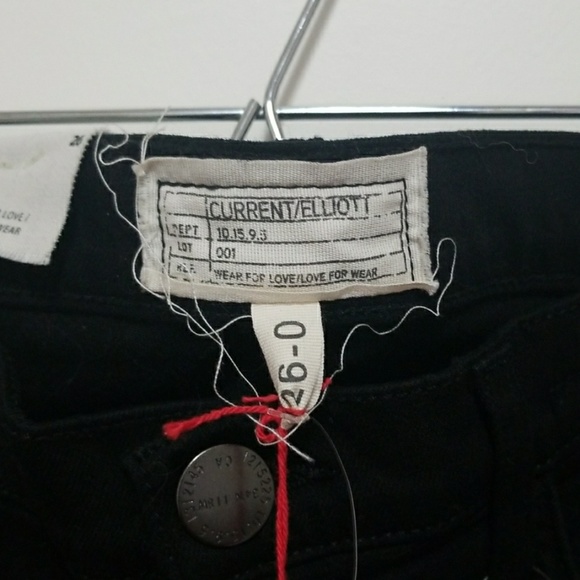 NWT Current/Elliot Black Denim Jeans Size26 - Picture 3 of 4